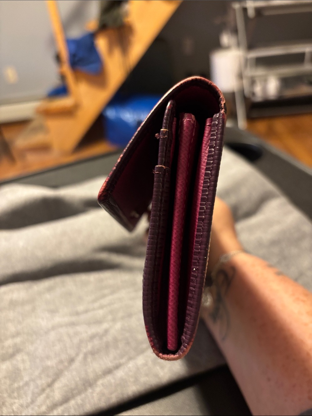 Louis Vuitton Epi Plum Textured Leather Wallet - Picture 6 of 12